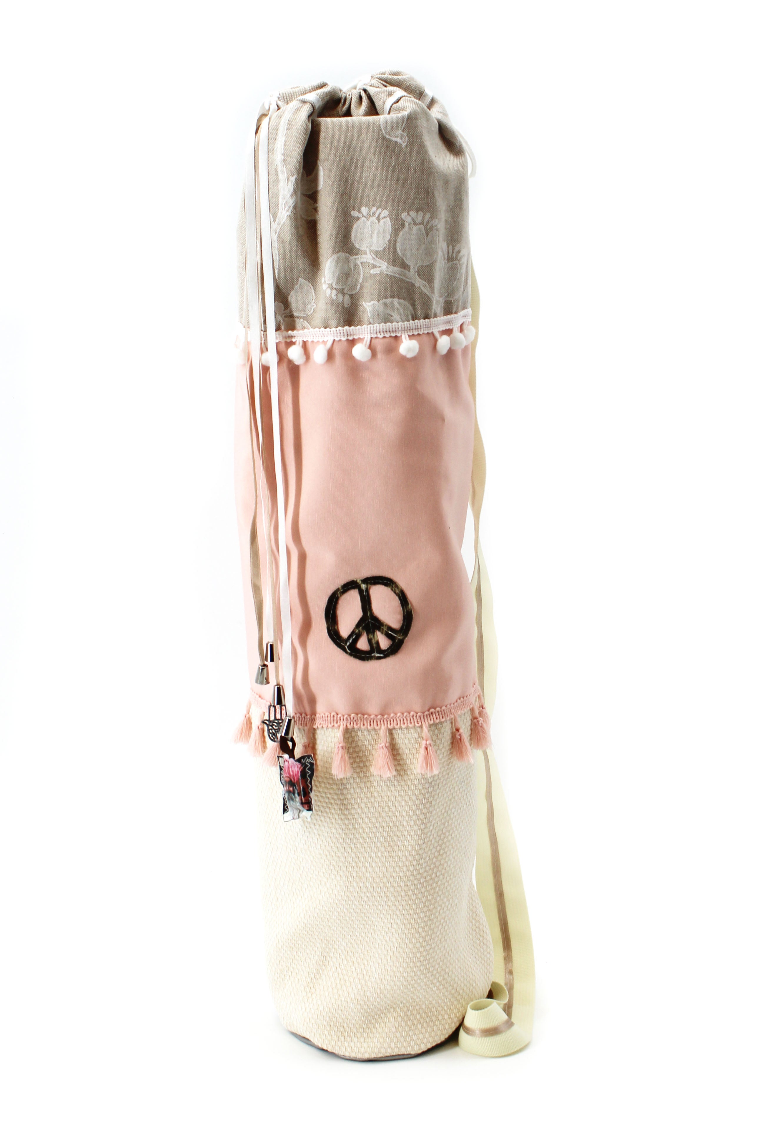 Yogamattentasche-rosa-naturweiß-peace